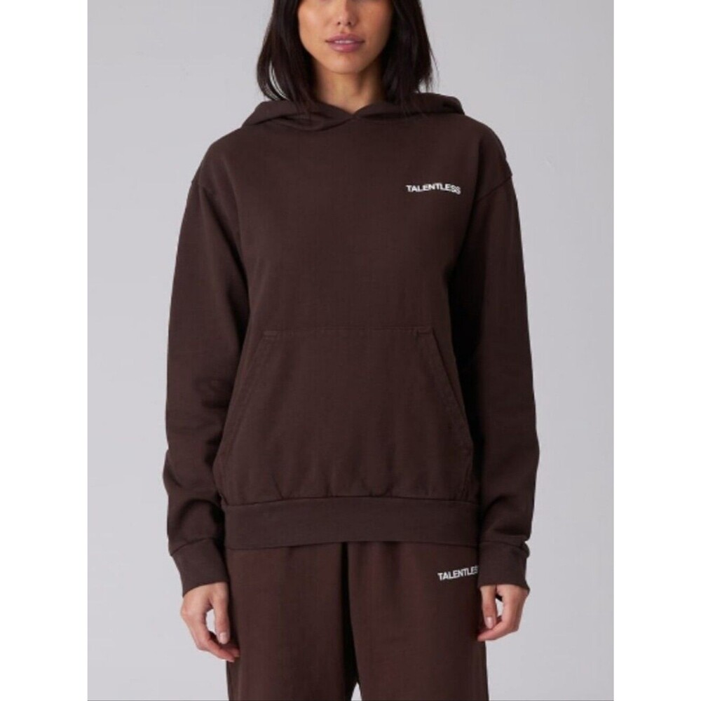 TALENTLESS Lightweight Coco Brown Unisex Hoodie Sweatshirt Streetwear Neutral